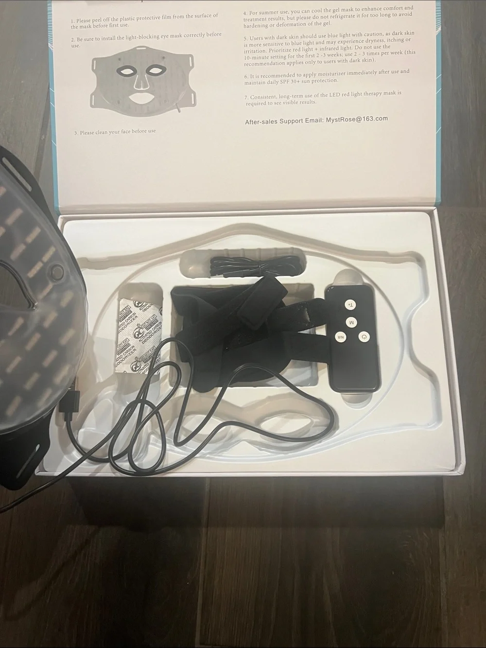 Black LED Facial Mask for Skincare Therapy